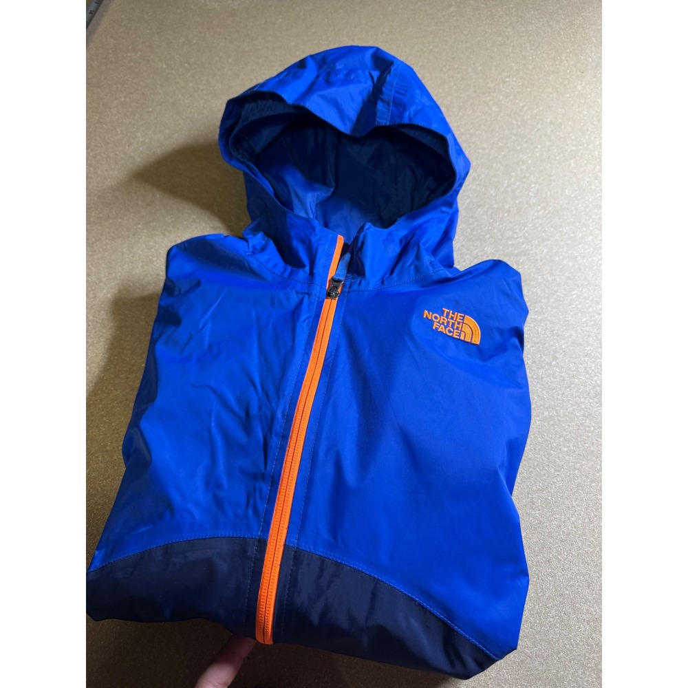 The North Face Boys Blue HyVent‎ Waterproof Rain Jacket Hooded Large 14/16